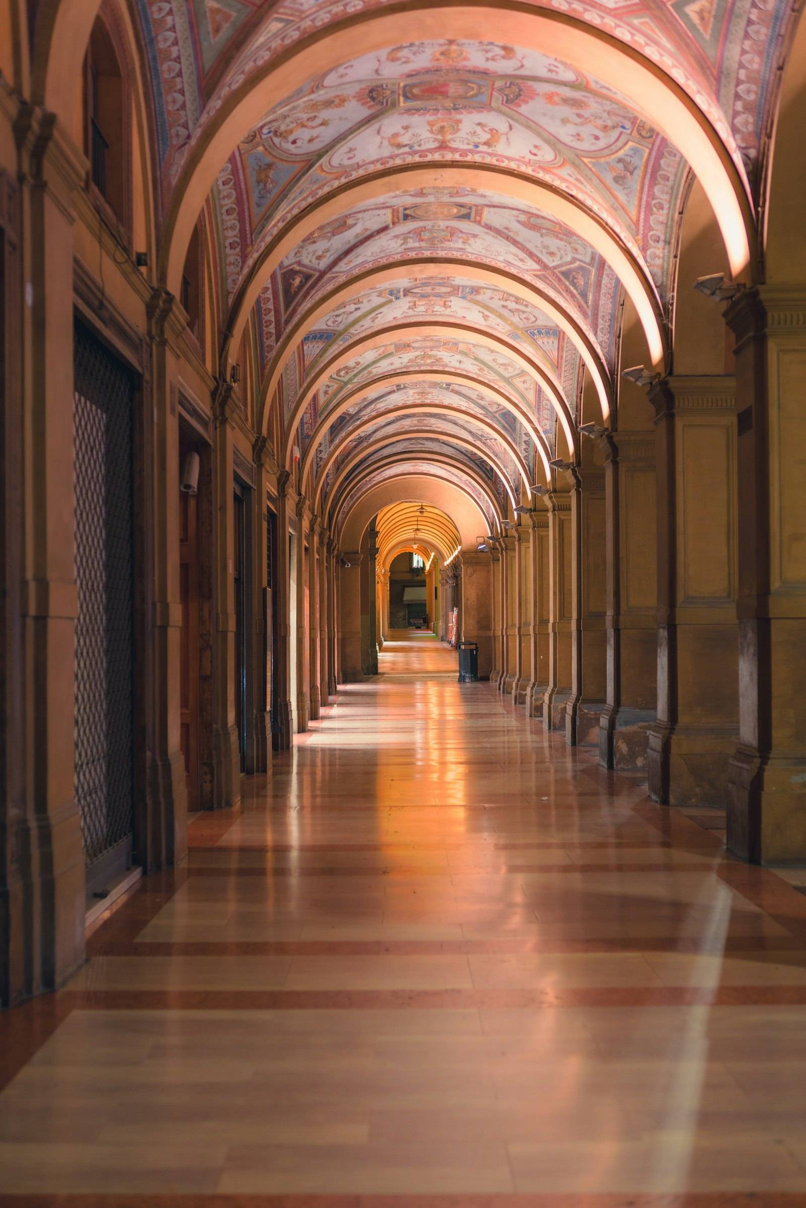 A long empty portico